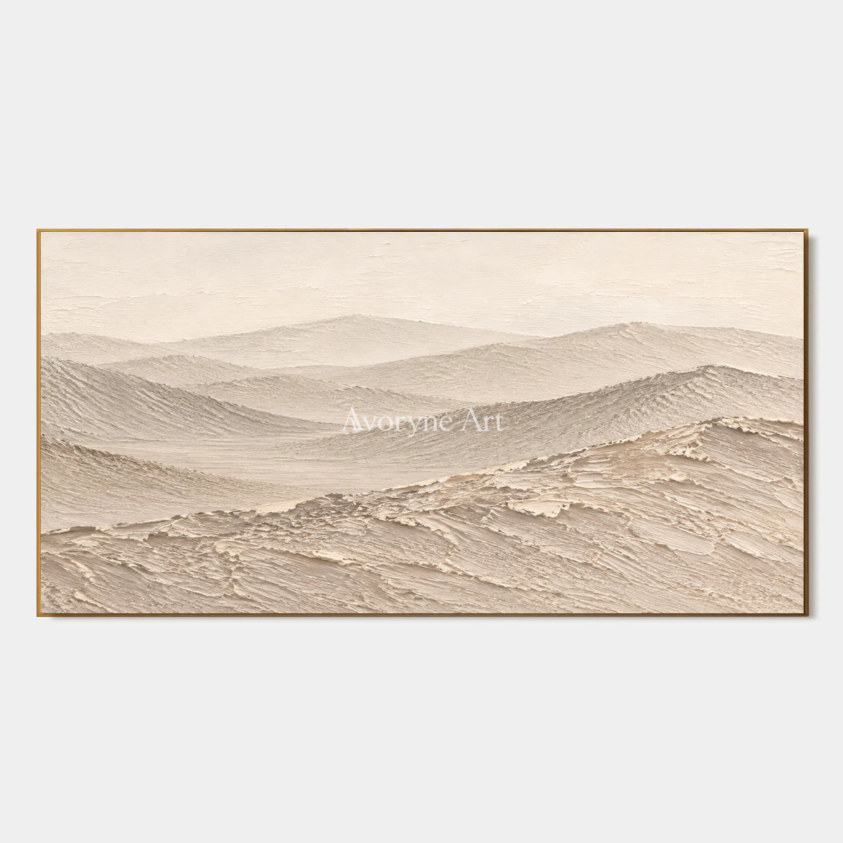 Dune Reverie: Neutral Desert Landscape Wall Art — primary