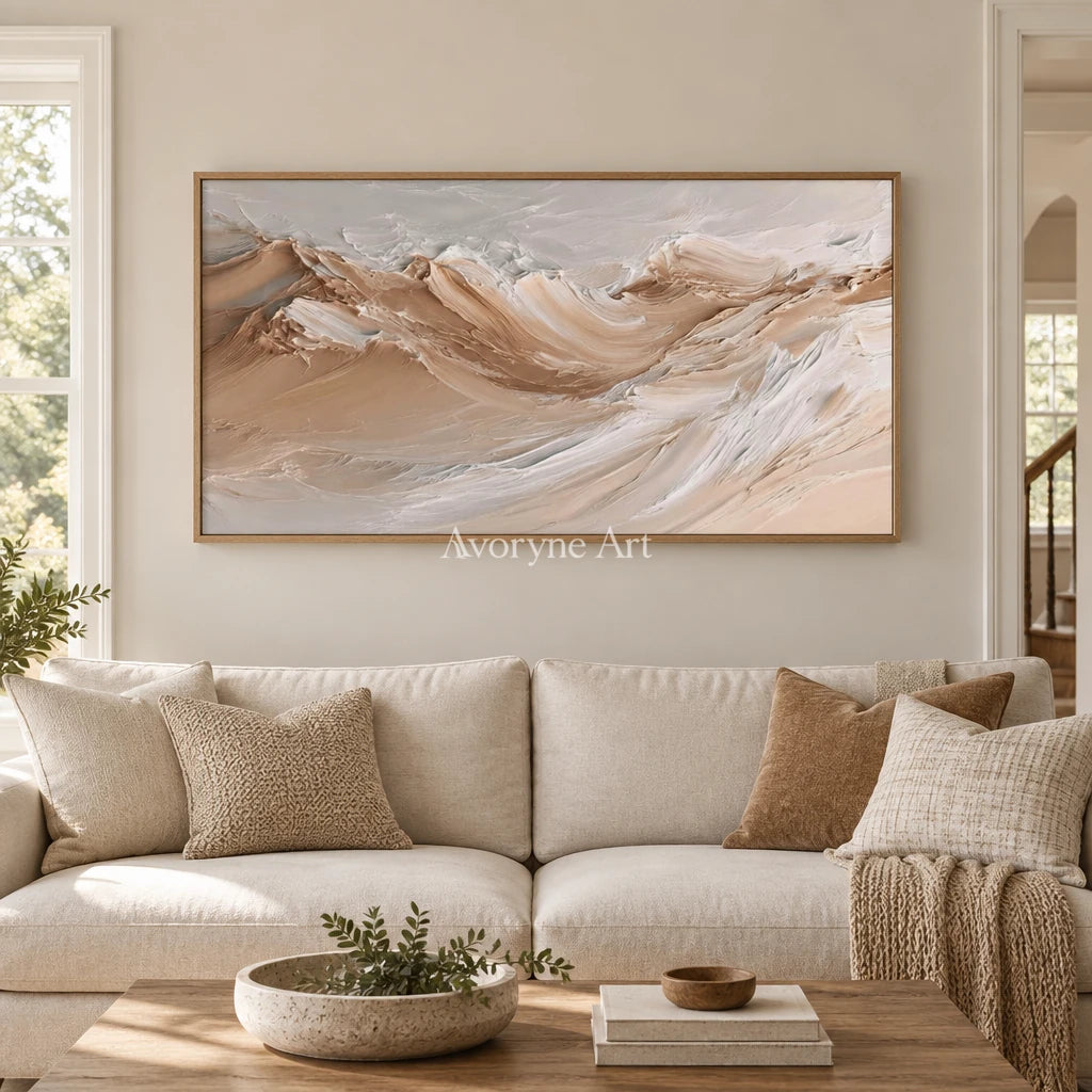 Aster Dune: Neutral Flow Relief — villa wood