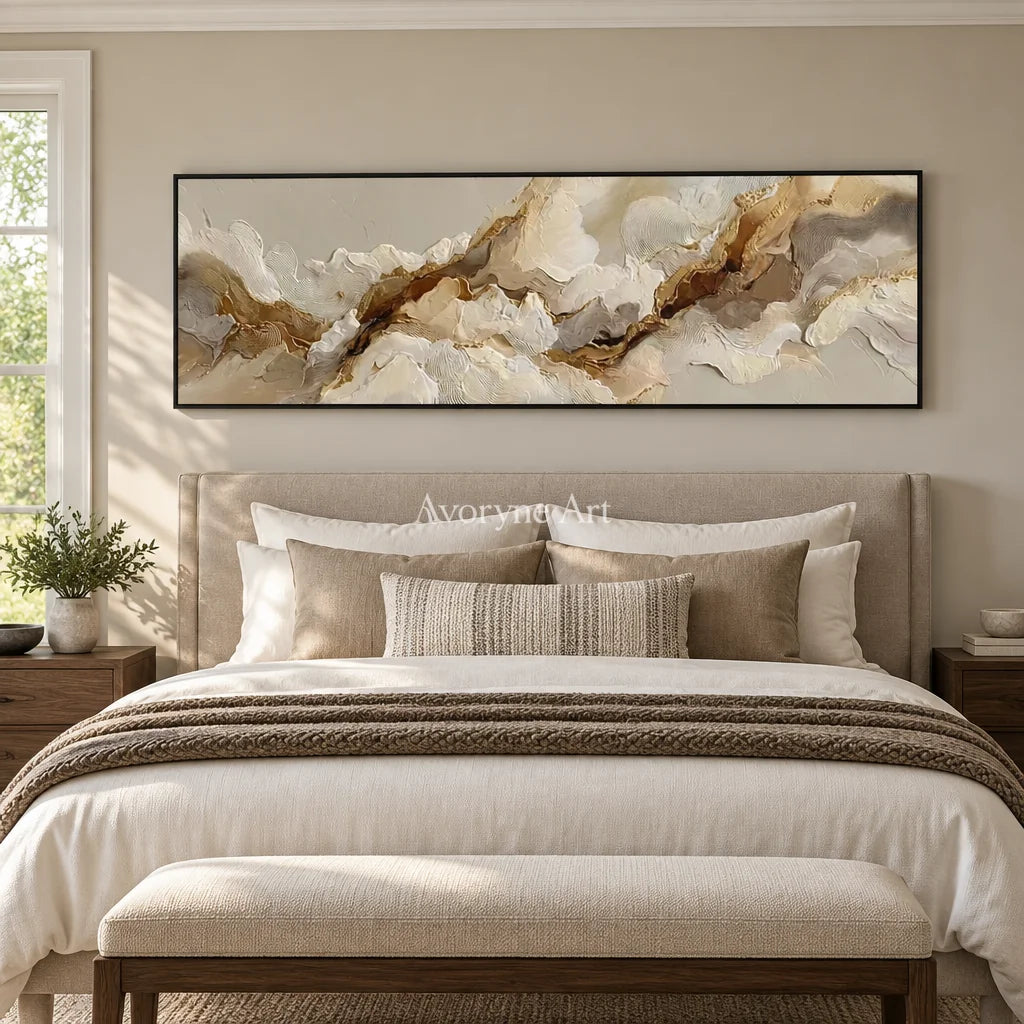 Aster Grain: Neutral Flow Relief — bedroom black