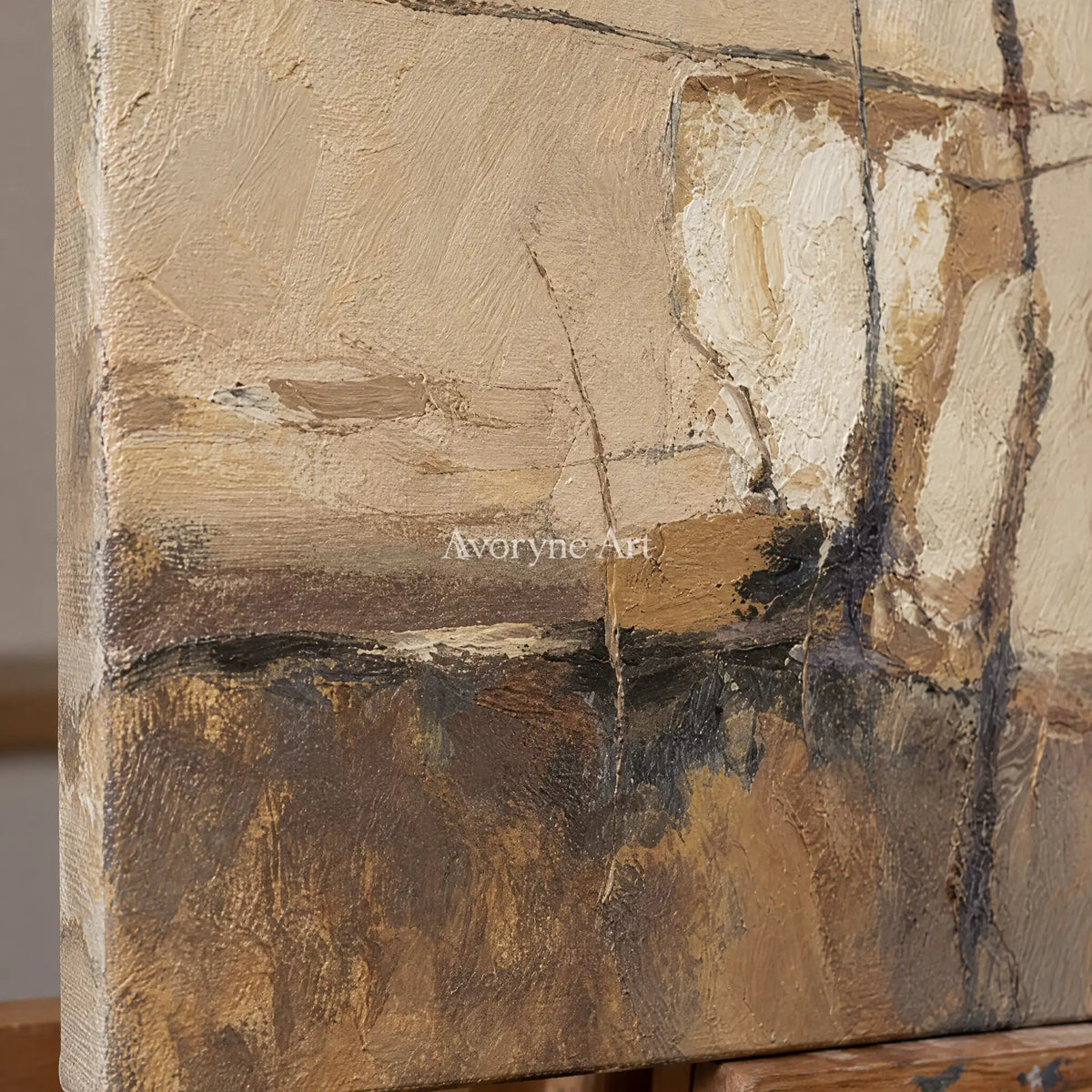 Aster Veil: Neutral Gesture Texture — detail easel