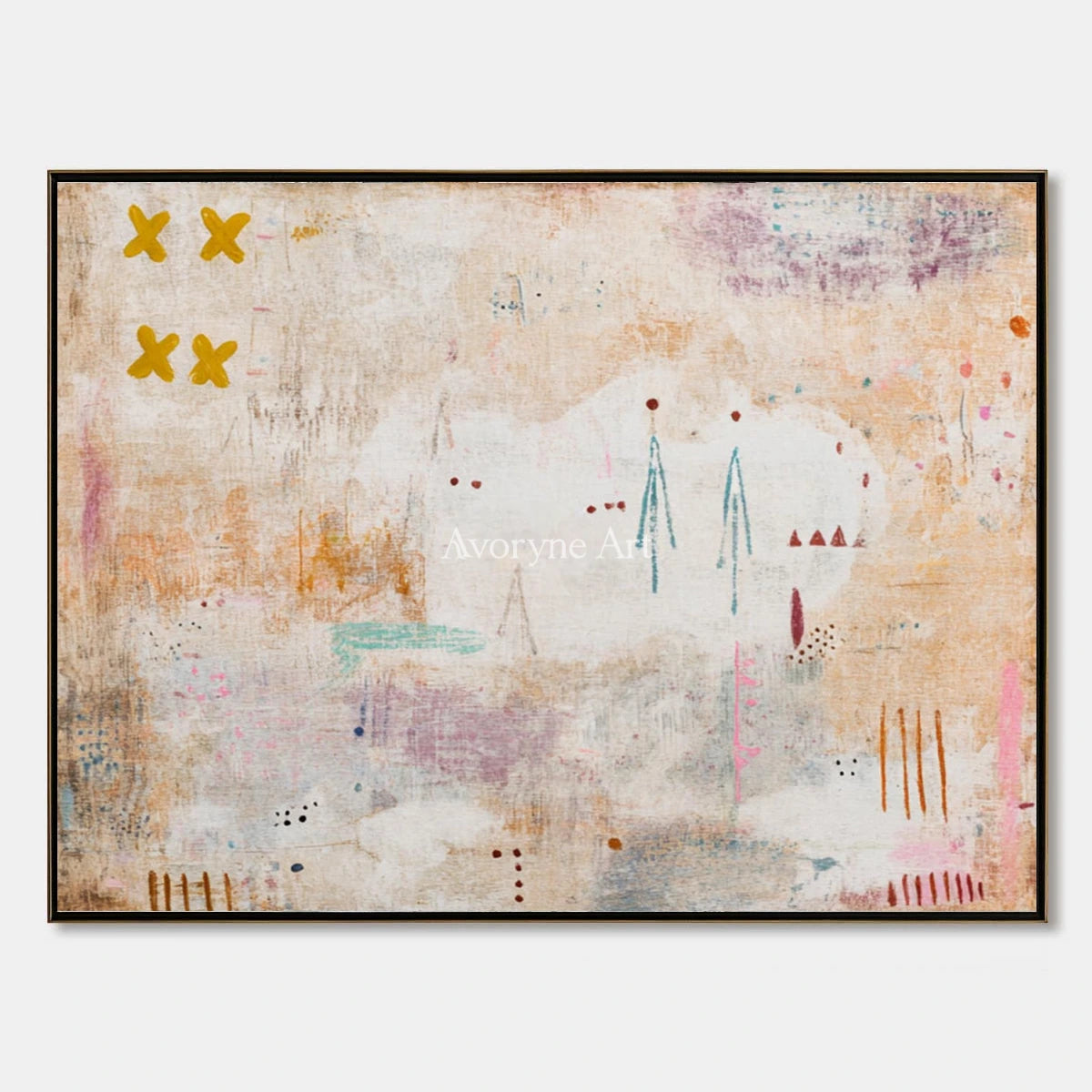 Ivory Distant Rhythm: Neutral Symbol Art — primary