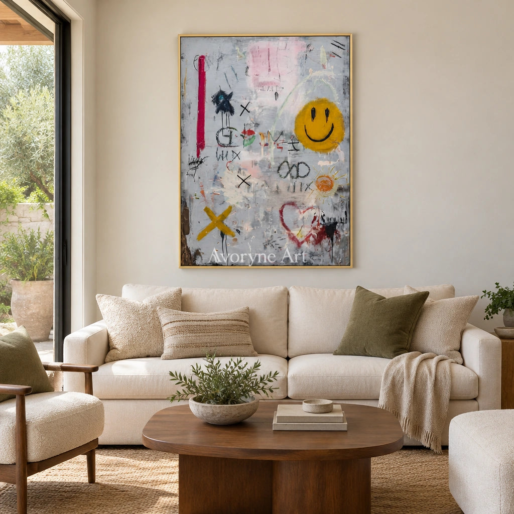 Ivory Distant Echo: Neutral Symbol Art — living gold