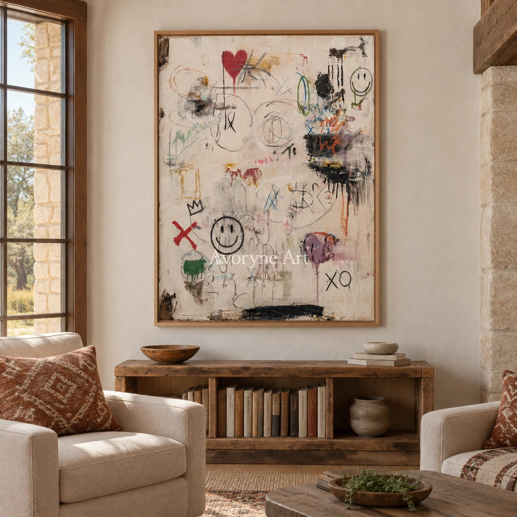Ivory Distant Trace: Neutral Symbol Art — villa wood