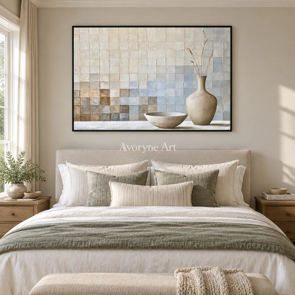 Aster Gathering: Neutral Vessel Still Life — bedroom black