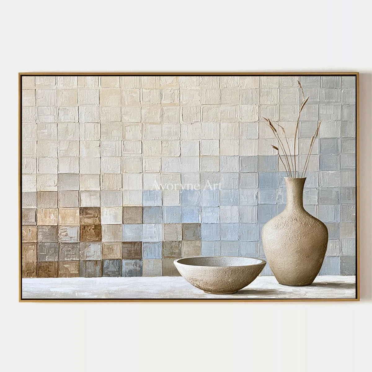 Aster Gathering: Neutral Vessel Still Life — primary