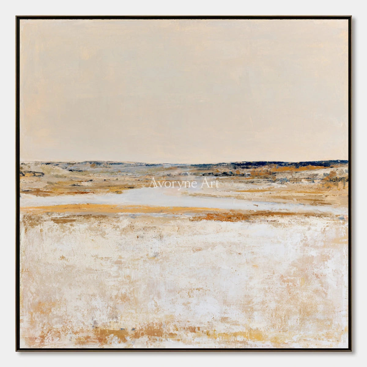 Ivory Gentle Drift: Neutral Wetland Art — primary