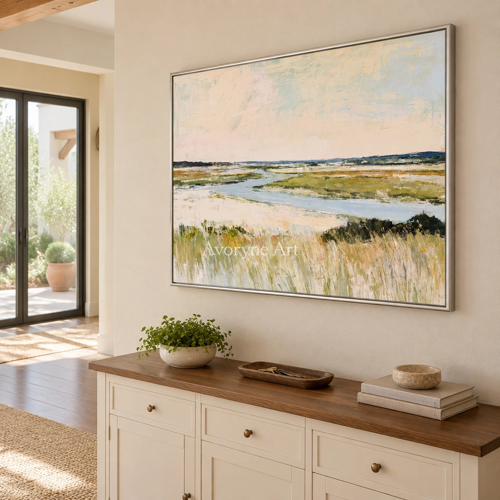 Ivory Gentle Verse: Neutral Wetland Art — entry silver