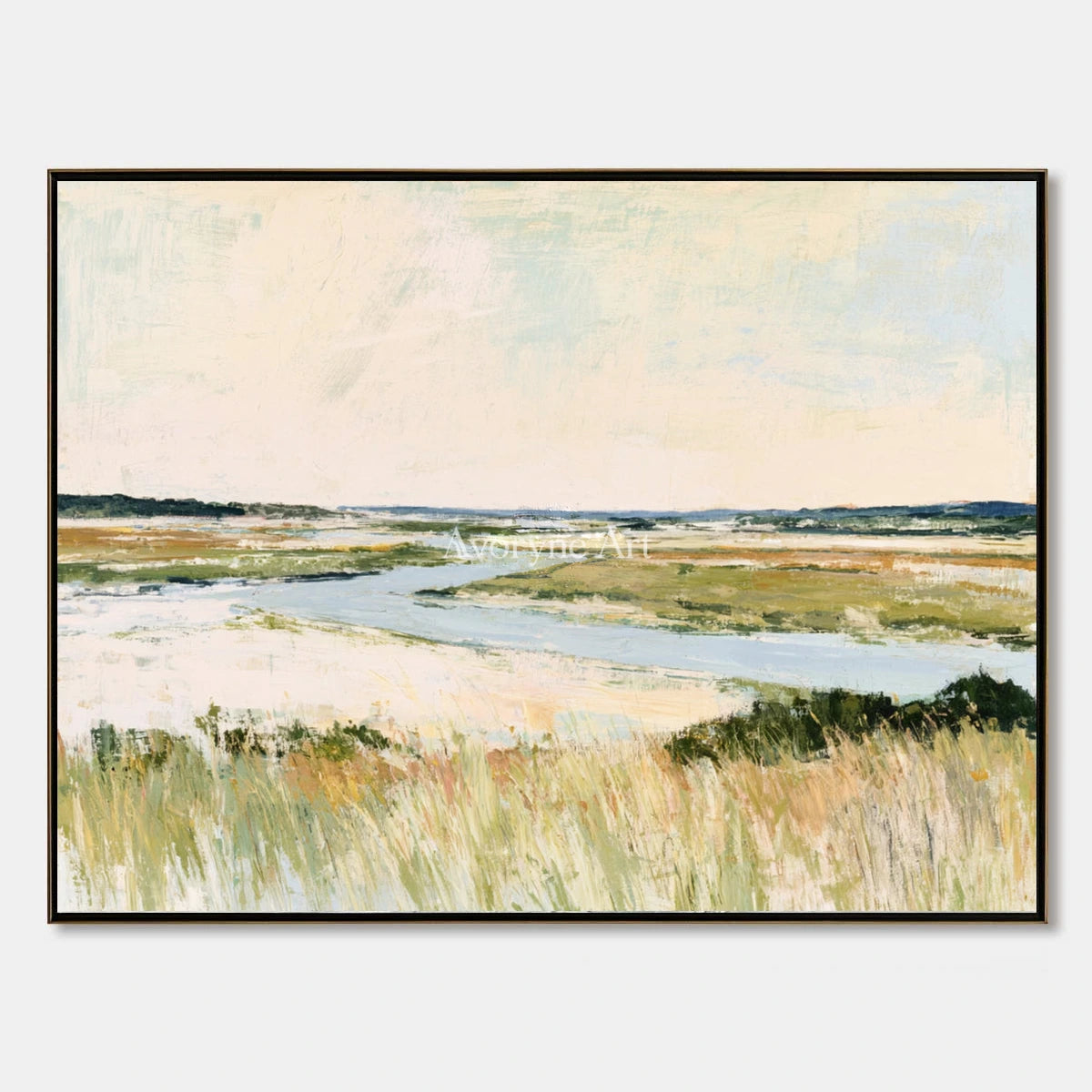 Ivory Gentle Verse: Neutral Wetland Art — primary