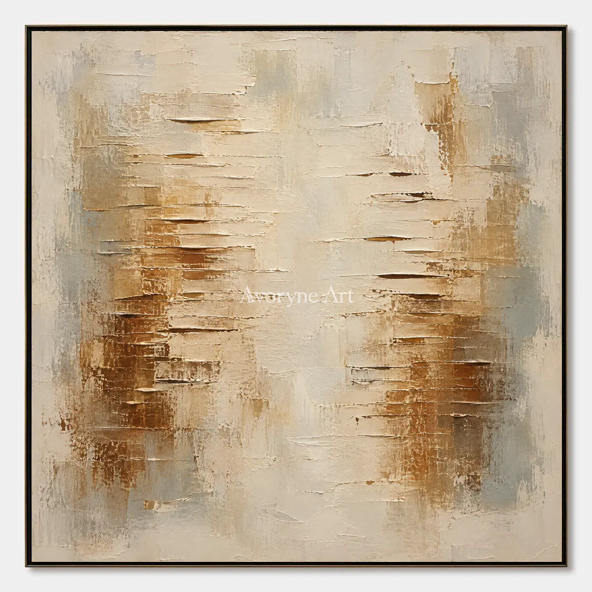 Ochrelow: Ochre Abstract Texture Wall Art — primary