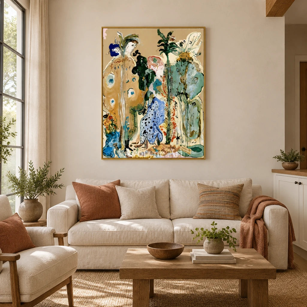 Ivory Painted Prelude: Organic Botanical Art — living gold