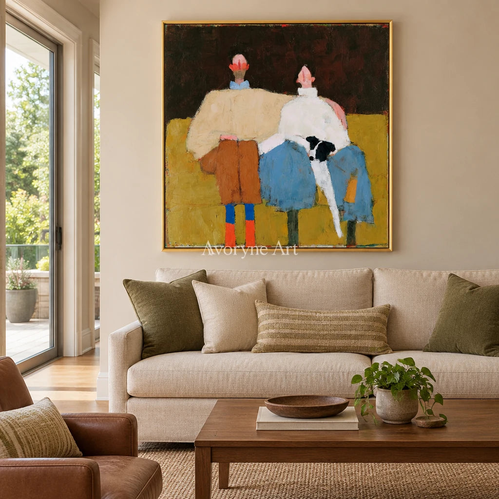 Ivory Gentle Prelude: Paired Figure Art — living gold