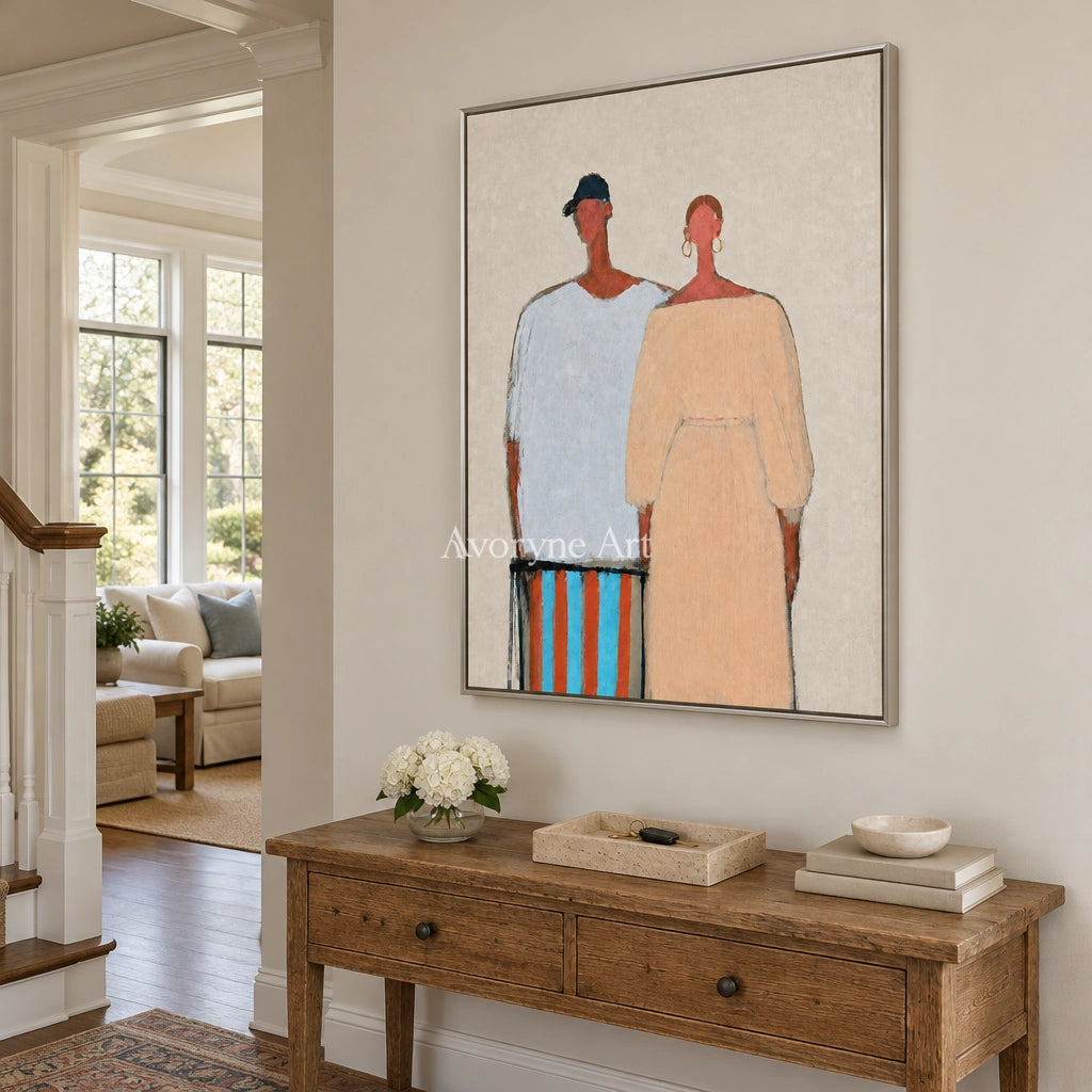 Ivory Amber Rhythm: Paired Figure Art — entry silver