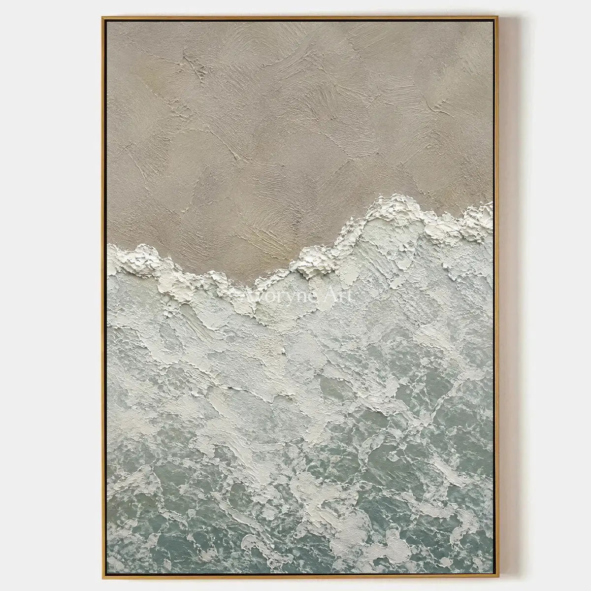 Shoreveil: Pale Blue Coastal Texture Wall Art — primary