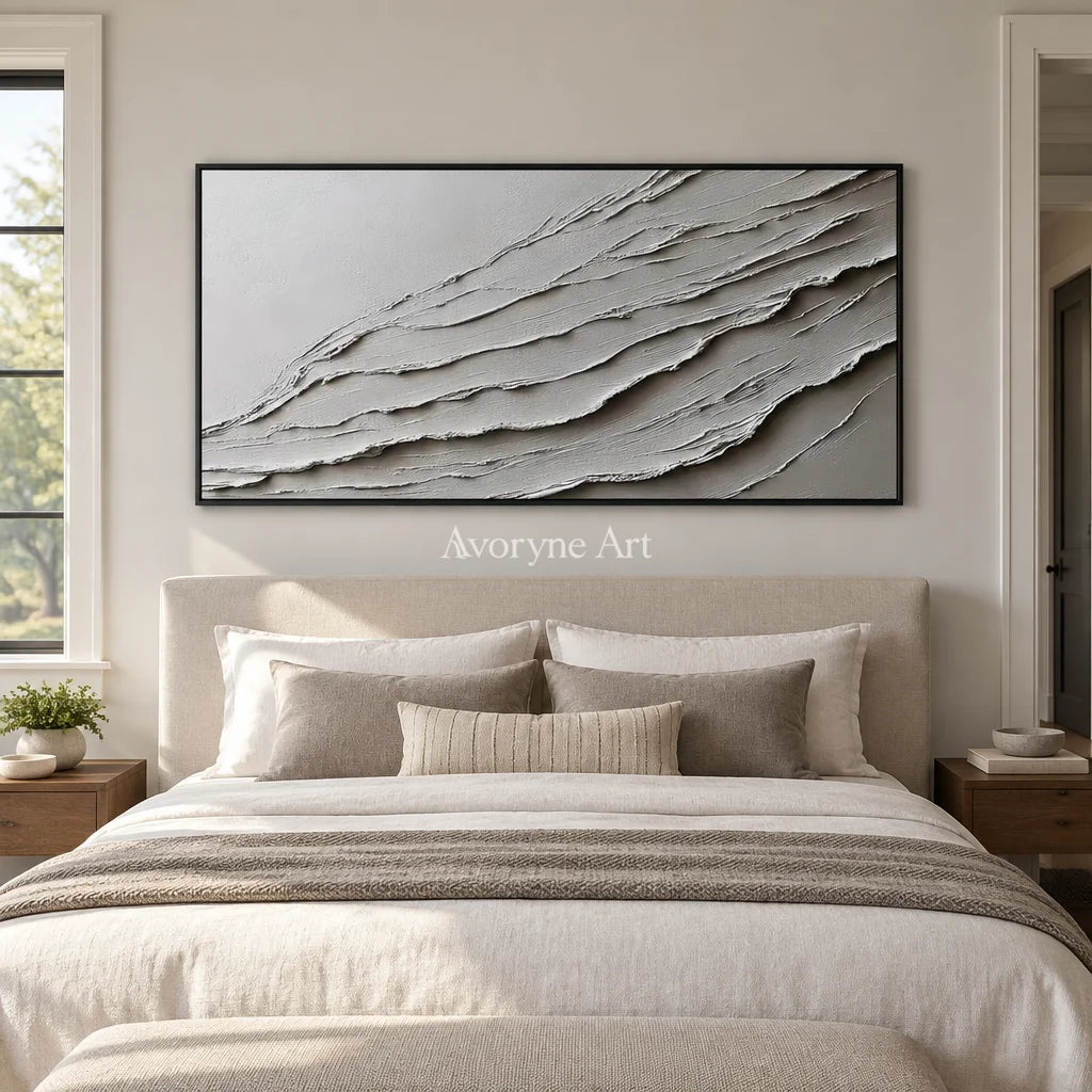 Aster Grove: Pale Layered Texture — bedroom black