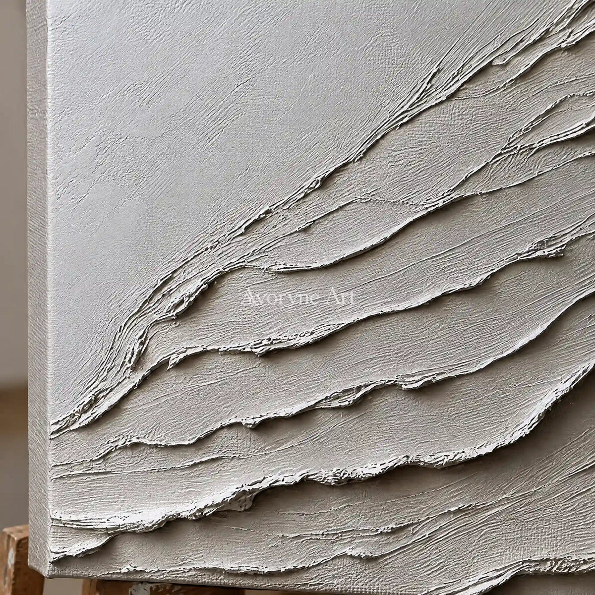Aster Grove: Pale Layered Texture — detail easel