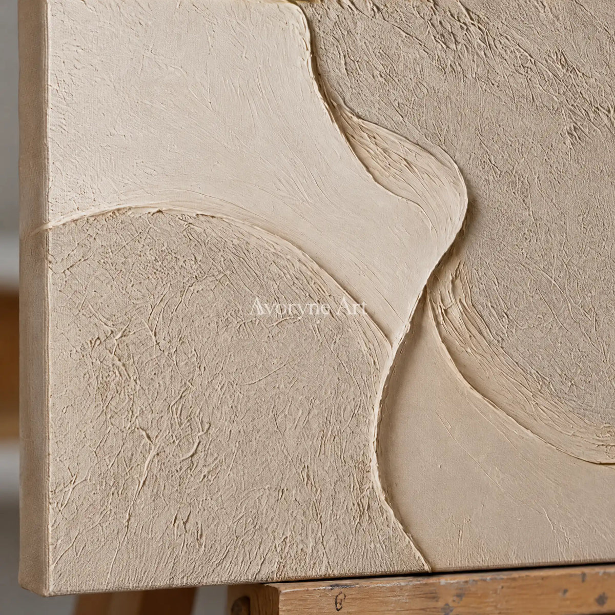 Aster Fern: Pale Layered Texture — detail easel