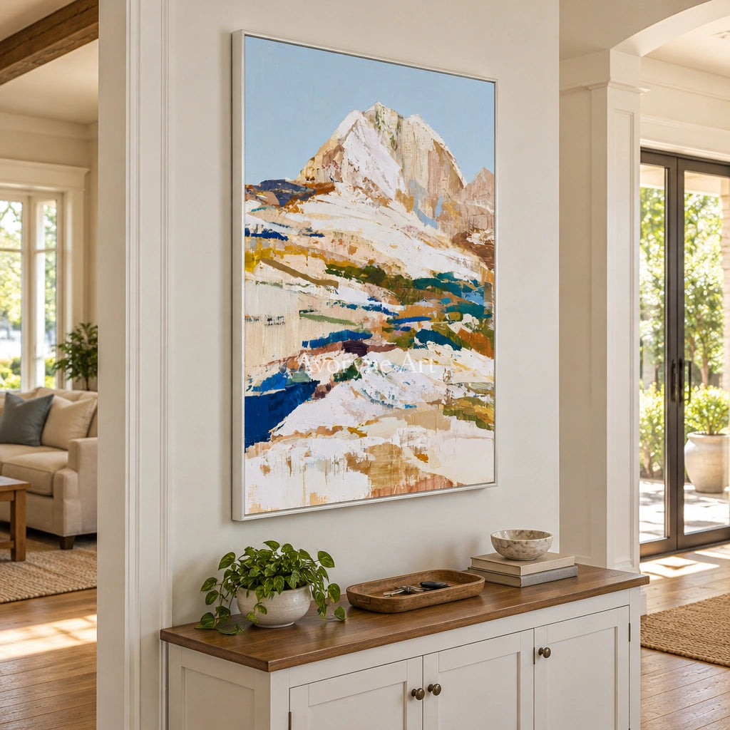 Ivory Gentle Echo: Pale Mountain Art — entry silver