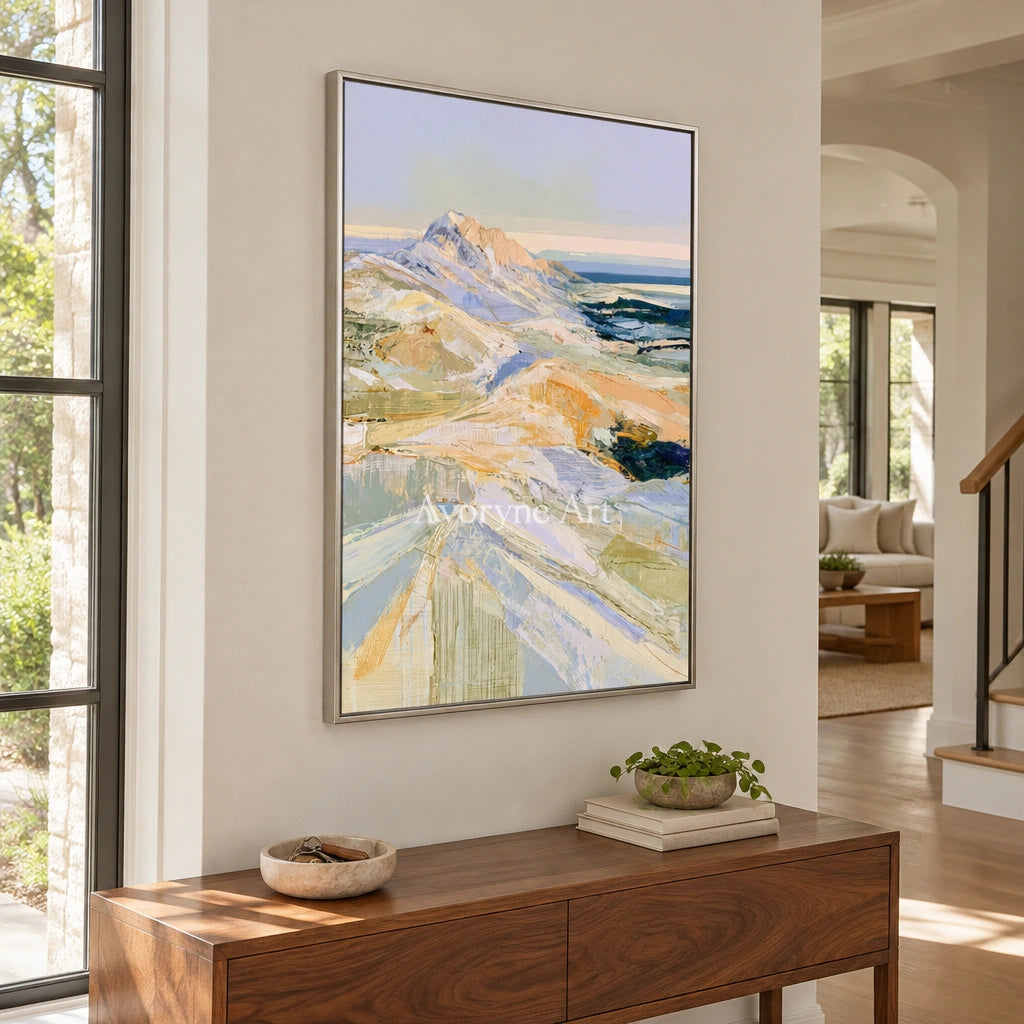 Ivory Gentle Trace: Pale Mountain Art — entry silver