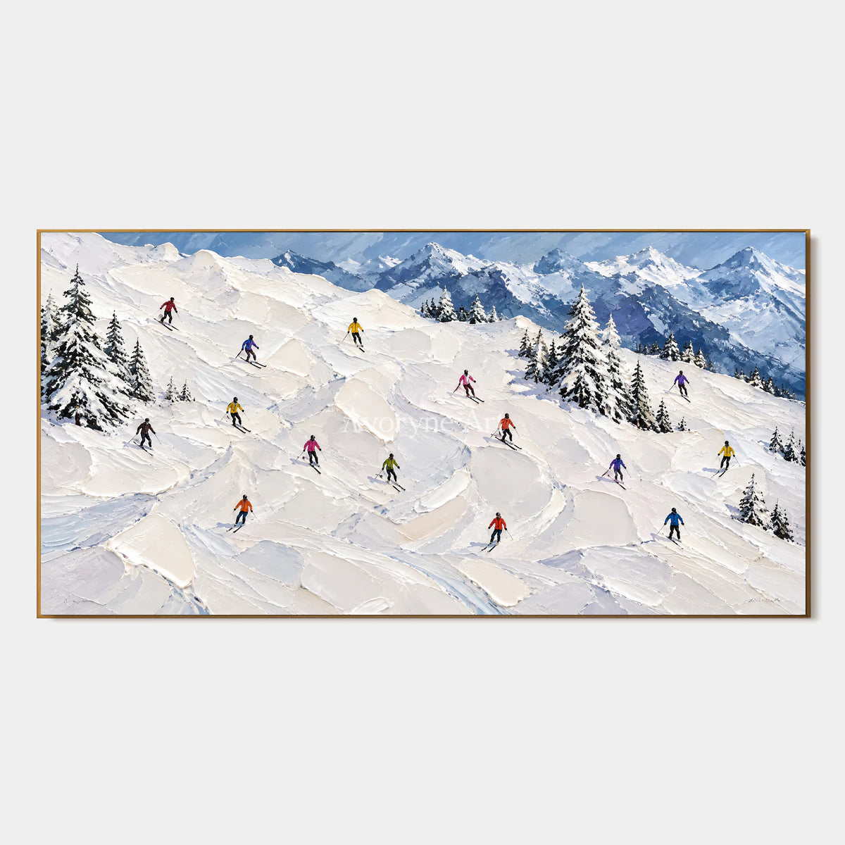 Winter Traverse: Panoramic Ski Landscape Wall Art — primary