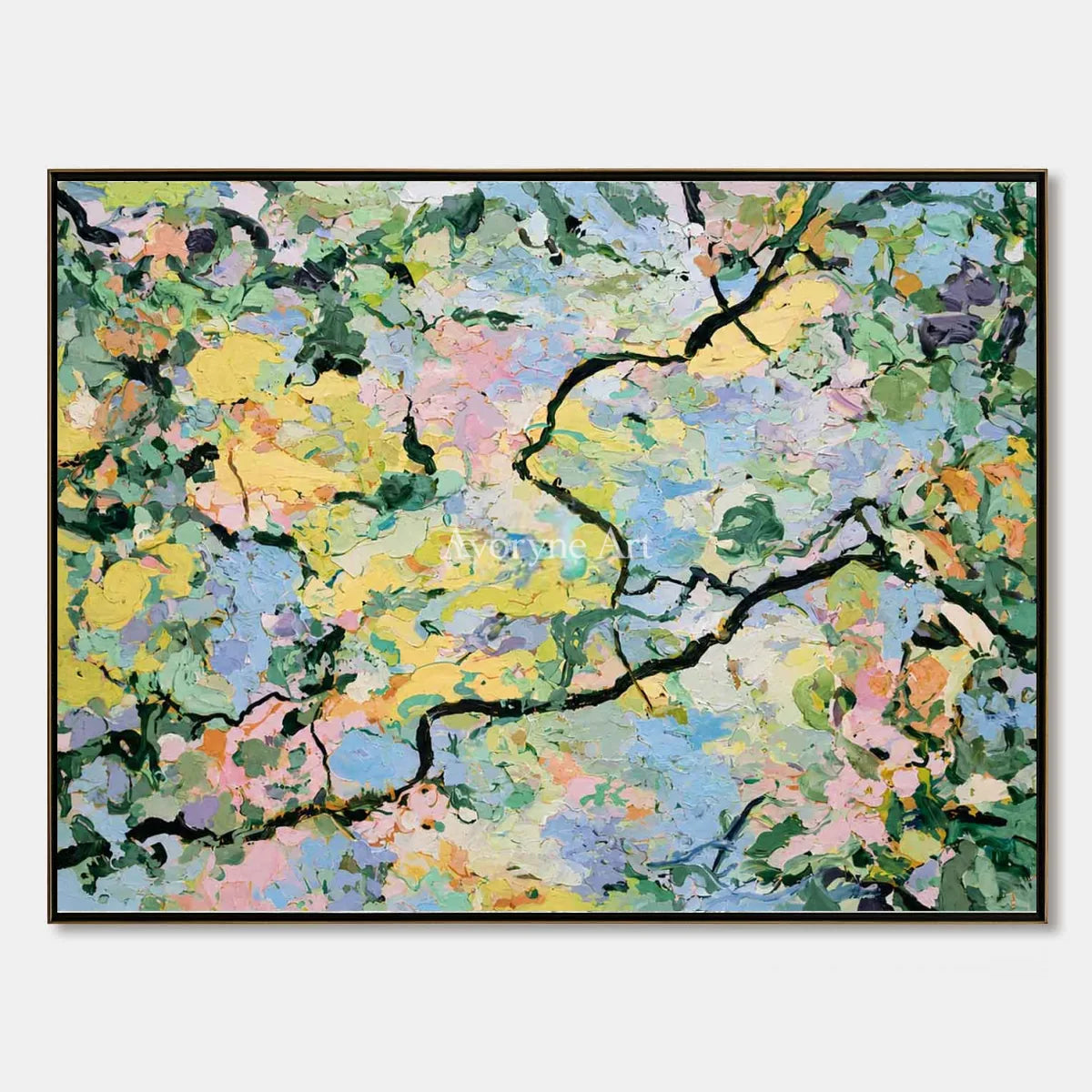 Ivory Open Passage: Pastel Blossom Art — primary