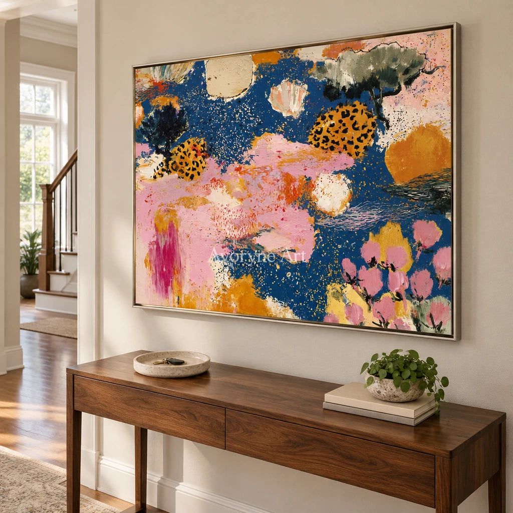 Ivory Tender Drift: Pink Pattern Abstract — entry silver
