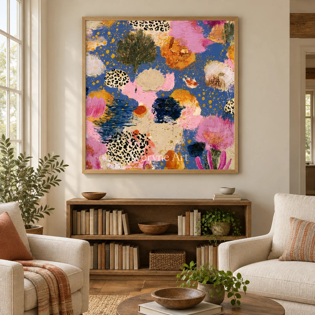 Ivory Tender Interval: Pink Pattern Abstract — villa wood