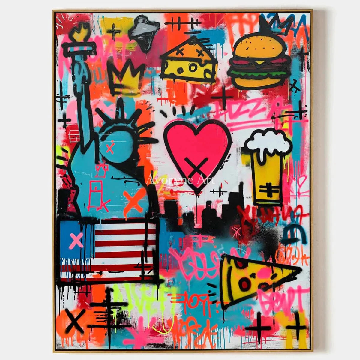 Ivory Open Light: Pink Symbol Graffiti — primary