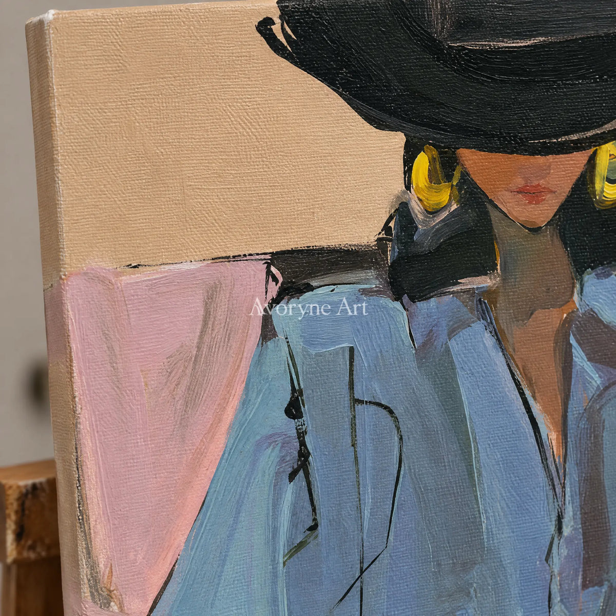 Ivory Quiet Gesture: Reading Figure Art — detail easel