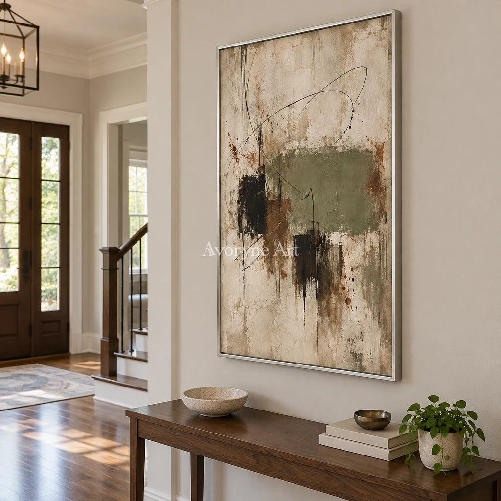 Aster Solace: Sage Abstract Art — entry silver