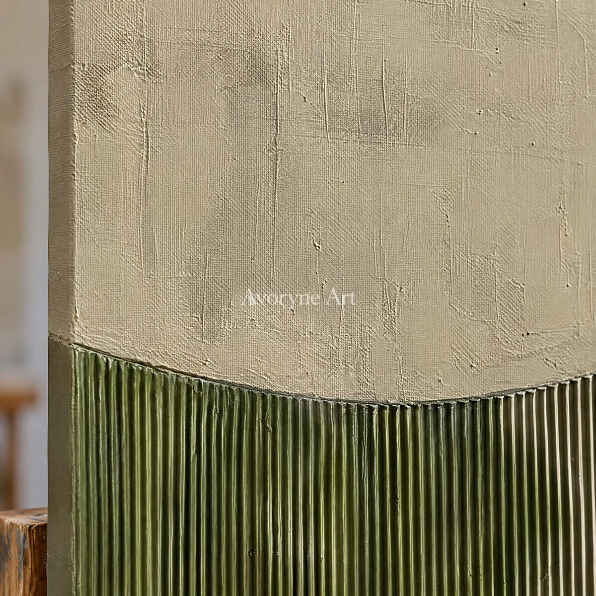 Aster Arc: Sage Line Texture — detail easel
