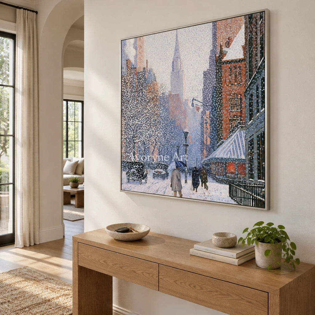 Ivory Lucent Verse: Snowy City Art — entry silver