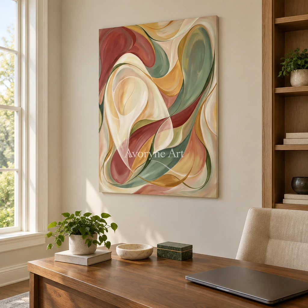 Aster Flora: Soft Color Curves — office frameless