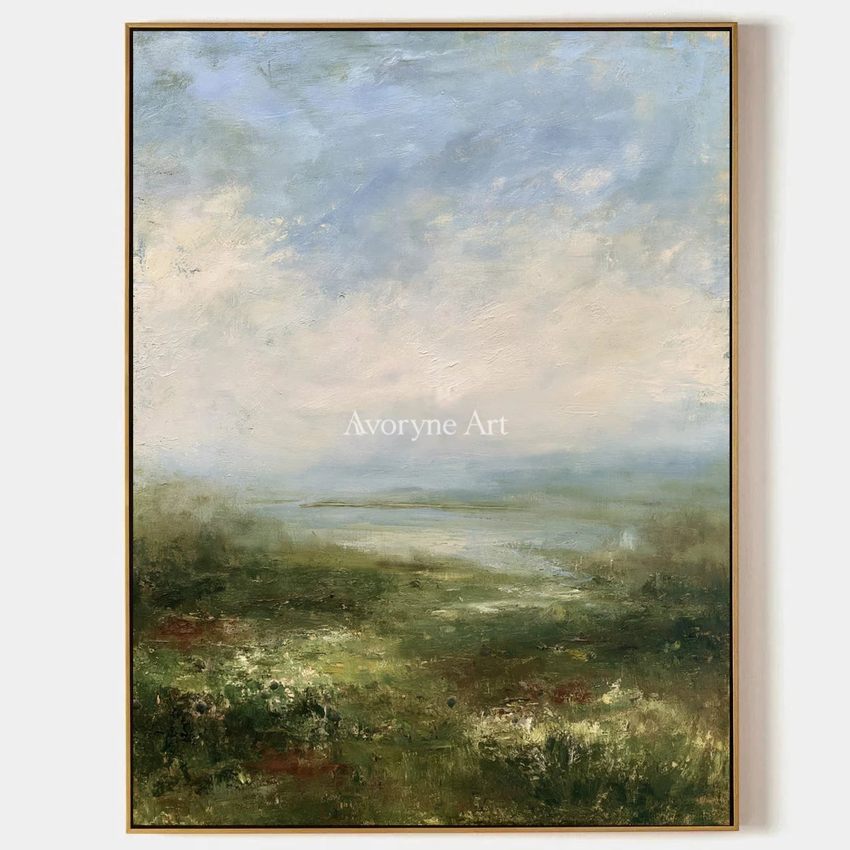 Ivory Gentle Rhythm: Soft Meadow Landscape — primary