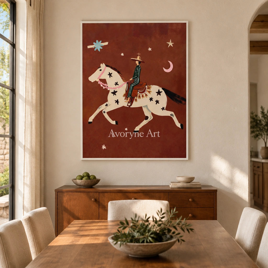 Ivory Soft Refrain: Starry Horse Rider — dining white