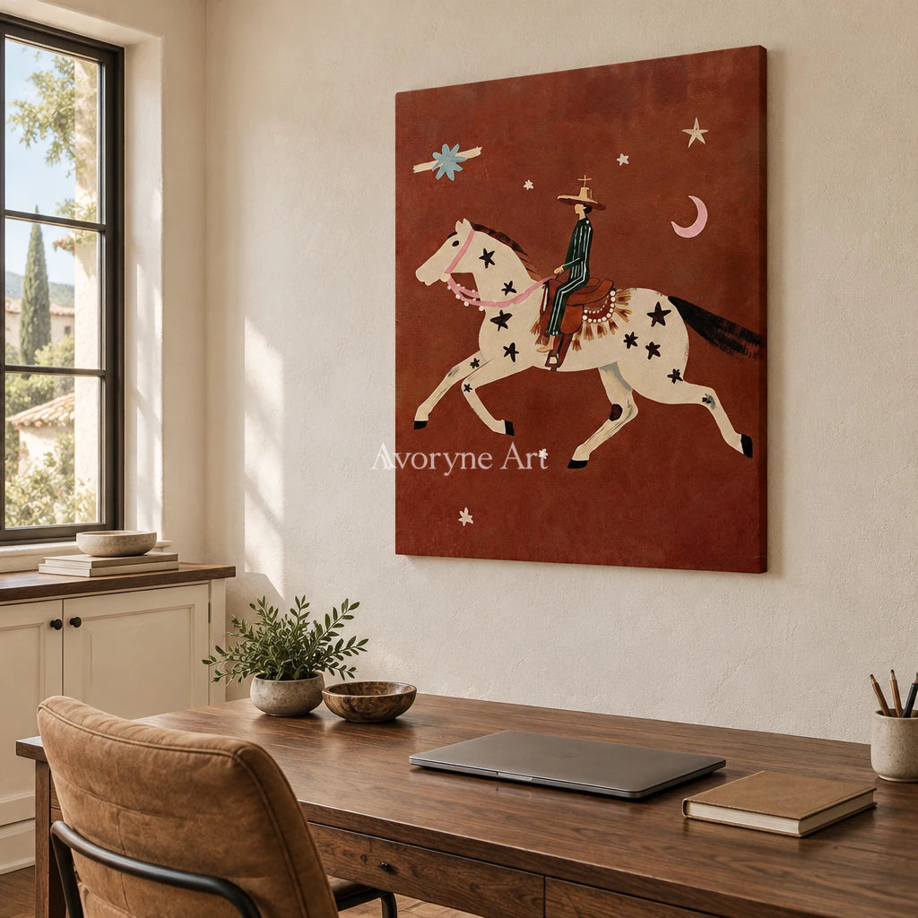 Ivory Soft Refrain: Starry Horse Rider — office frameless