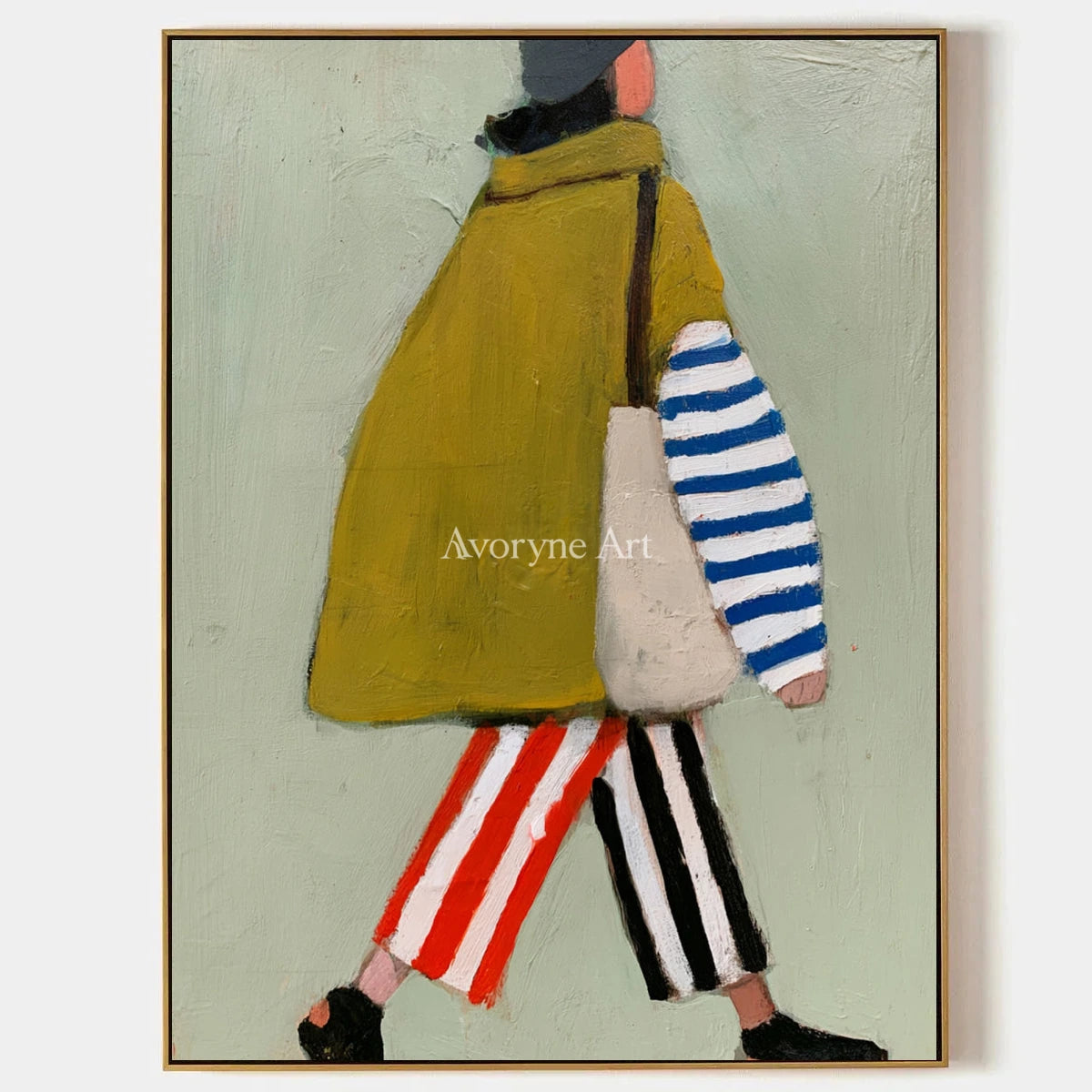 Ivory Gentle Light: Strolling Figure Art — primary