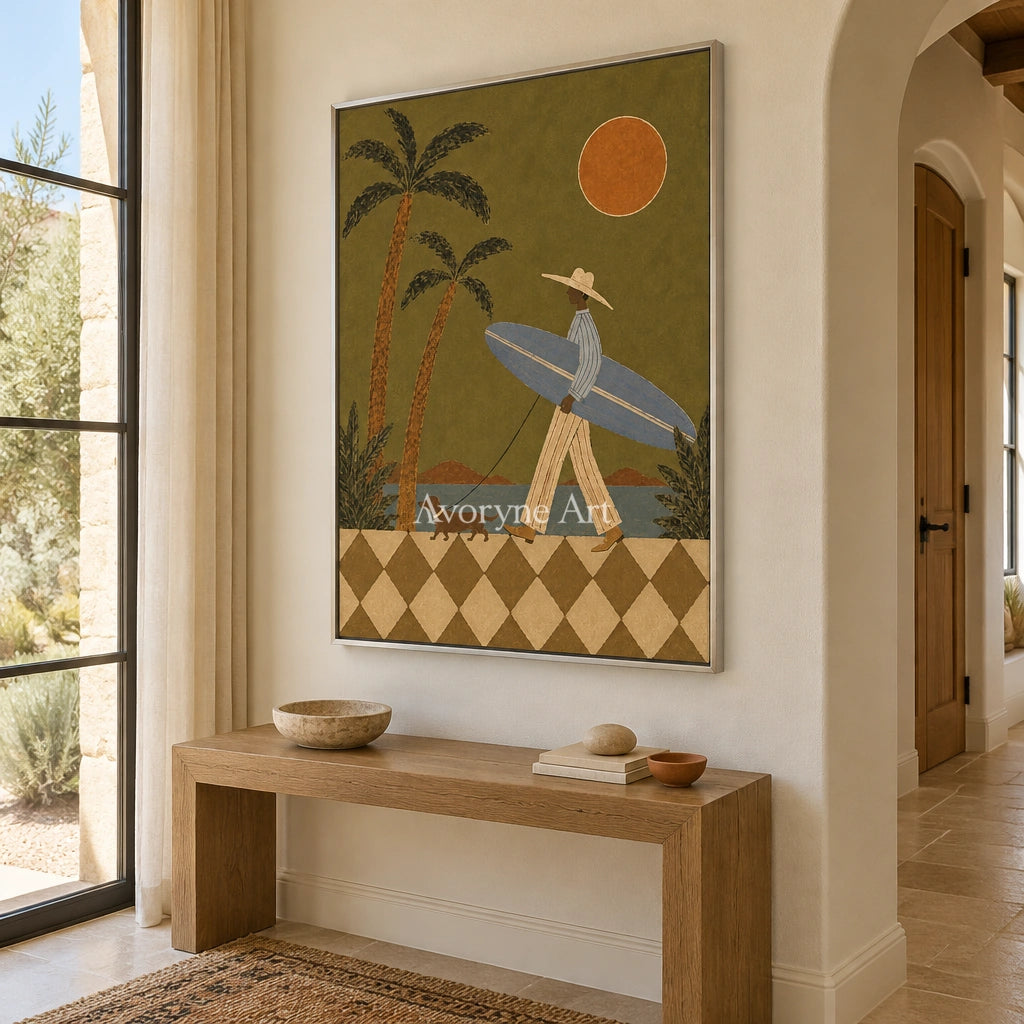 Ivory Open Drift: Sunset Surfer Art — entry silver