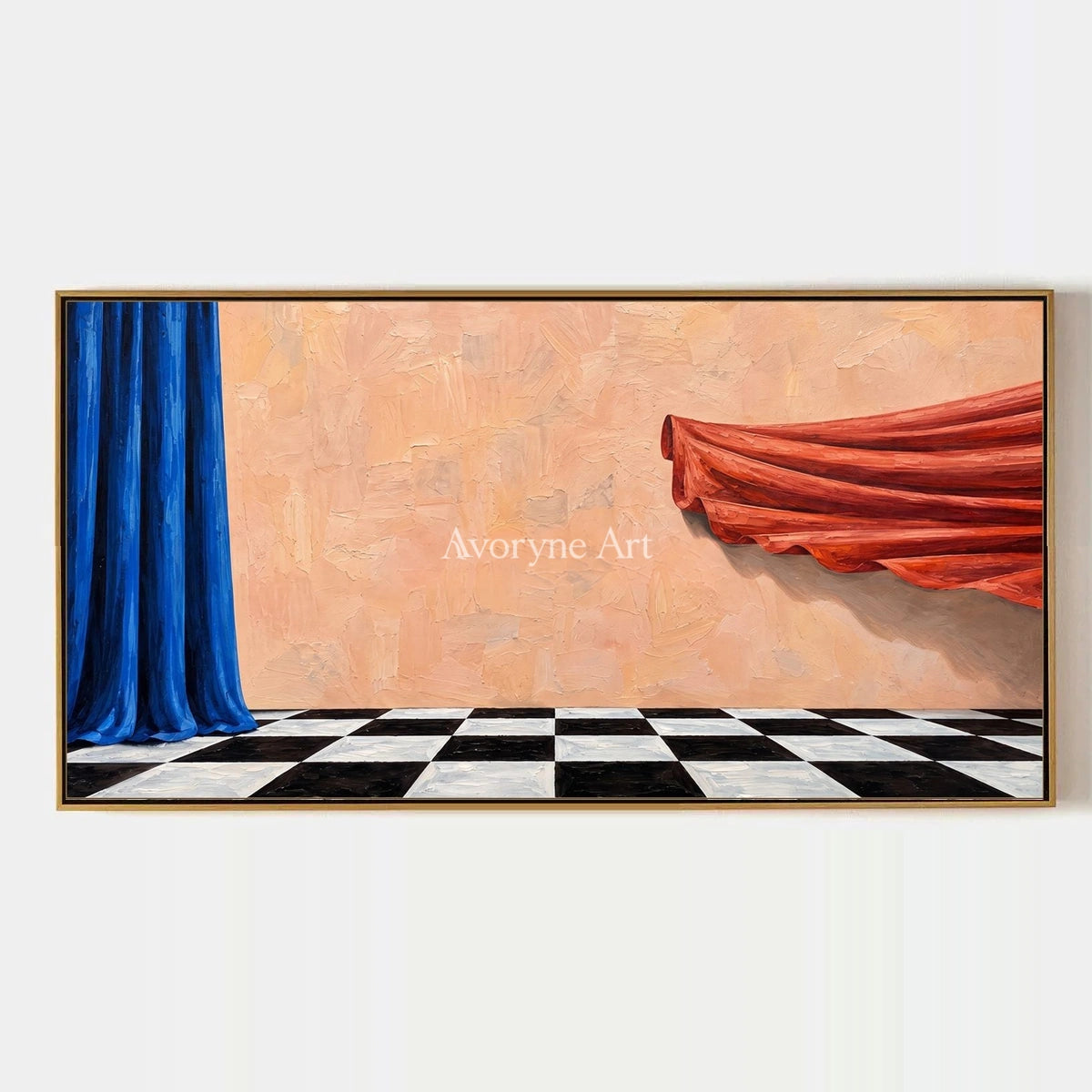 Tender Solace, hand-painted surreal scene wall art by Declan O’Brien
