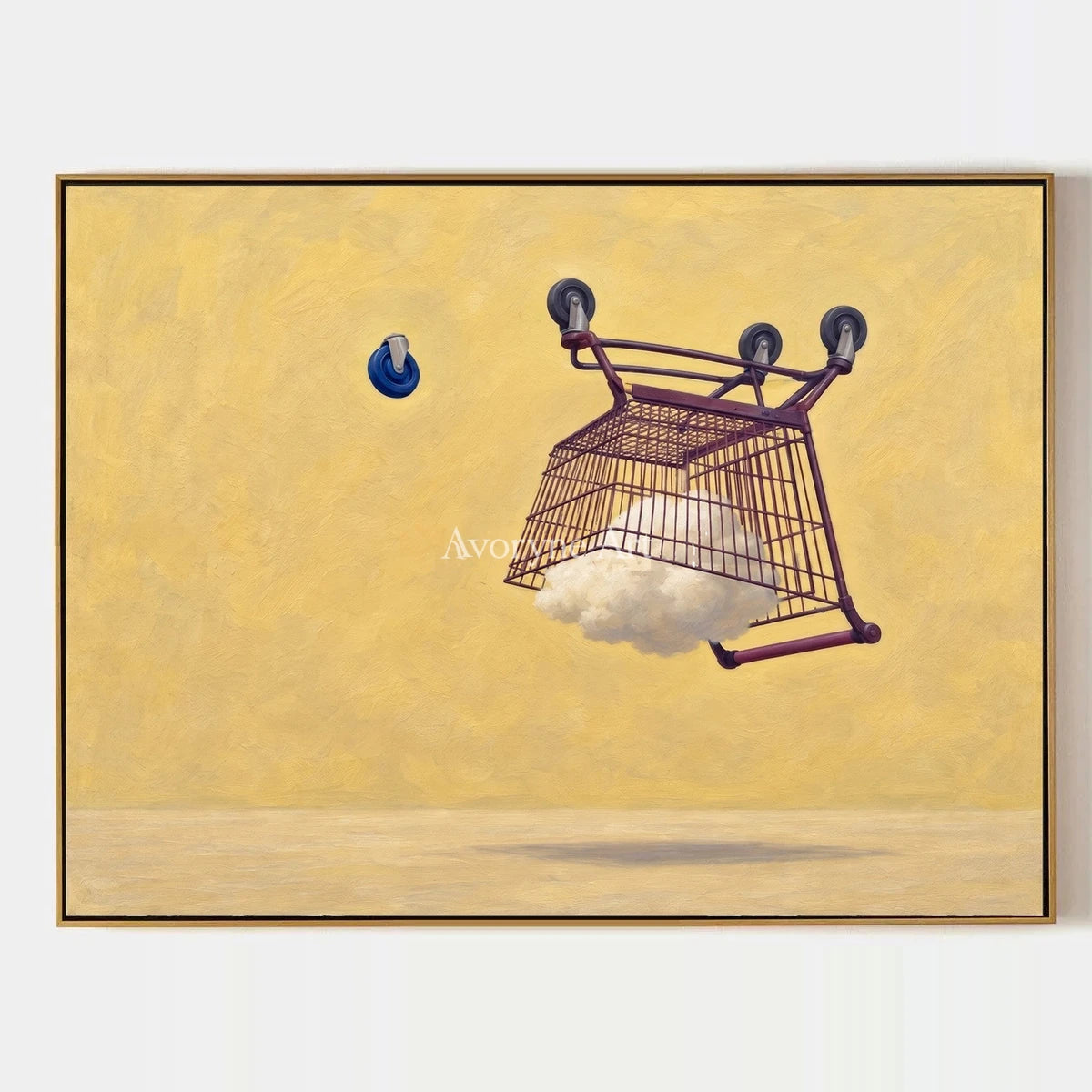 Tender Reverberation, hand-painted surreal scene wall art by Declan O’Brien
