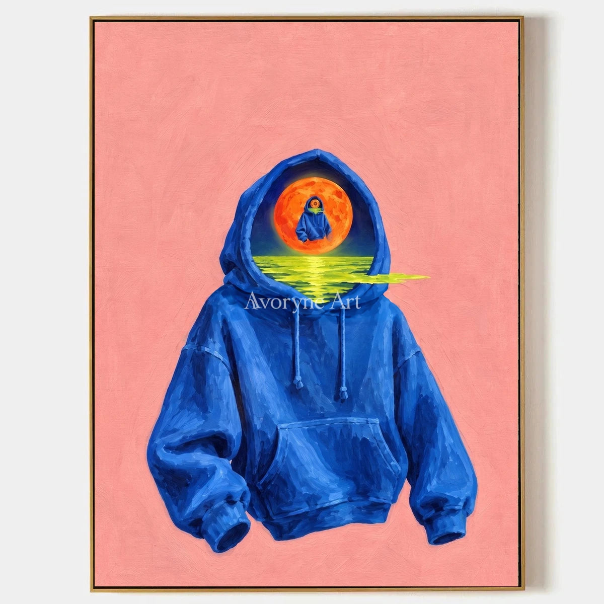 Bright Rhythm, hand-painted surreal scene wall art by Declan O’Brien