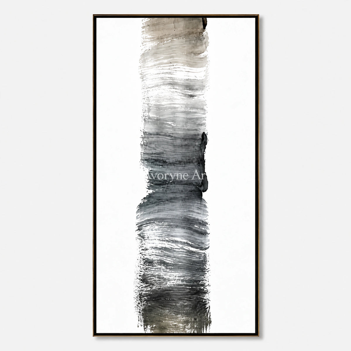 Single Current: Textured Gray Brushstroke Wall Art — primary
