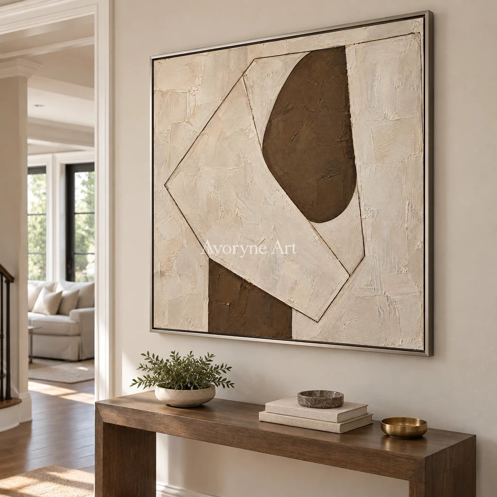 Sand and Arc: Textured Minimal Geometric Art — entry silver