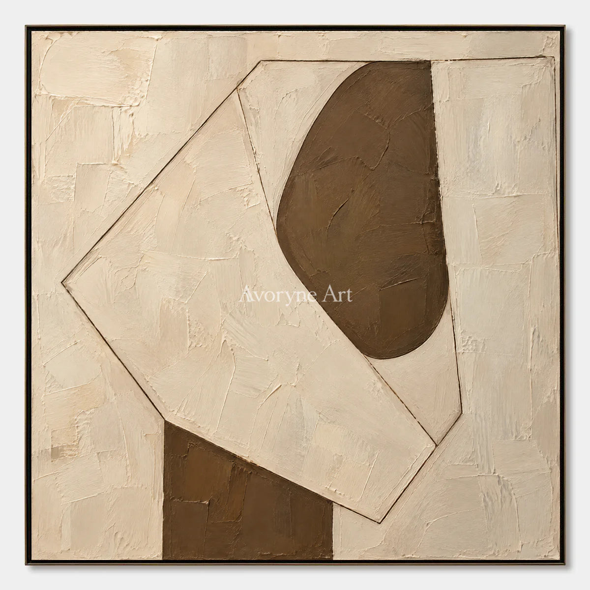 Sand and Arc: Textured Minimal Geometric Art — primary