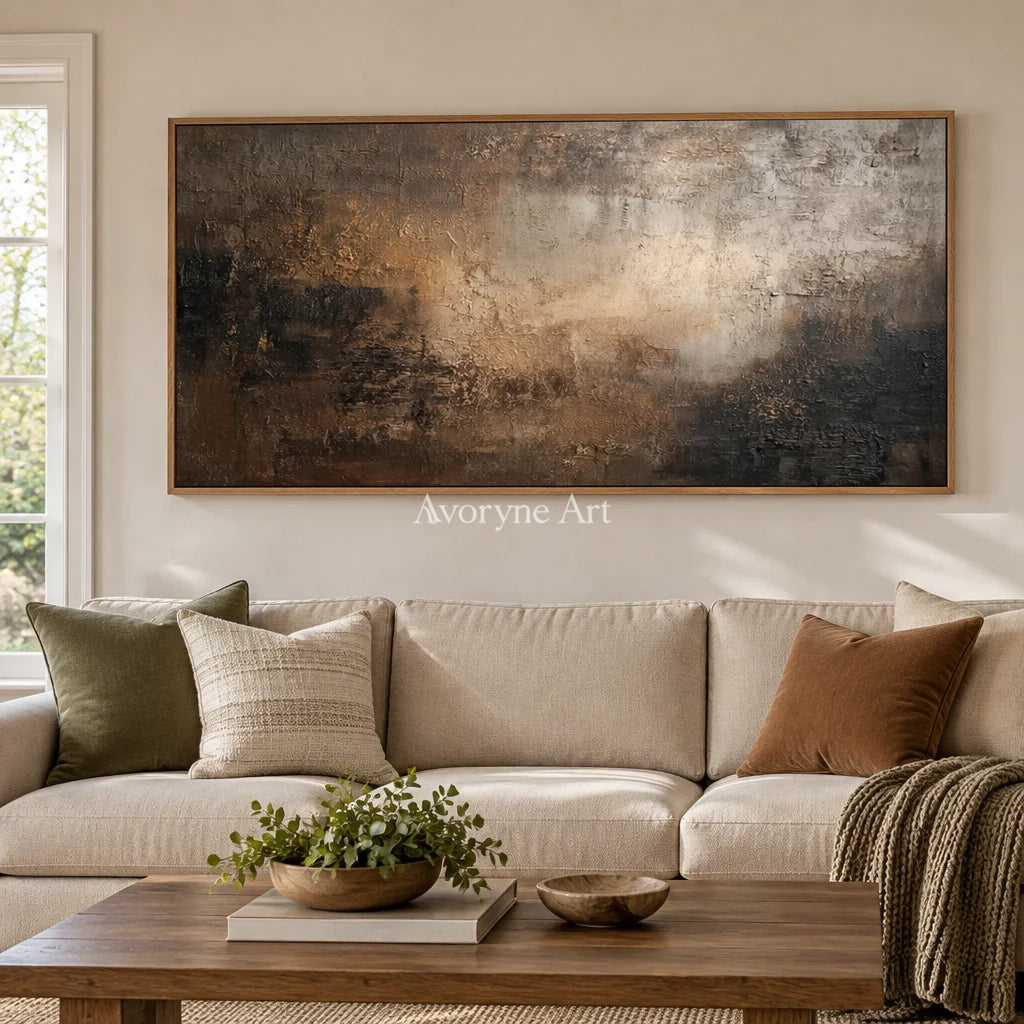 Aster Terrace: Umber Glow Abstract — villa wood