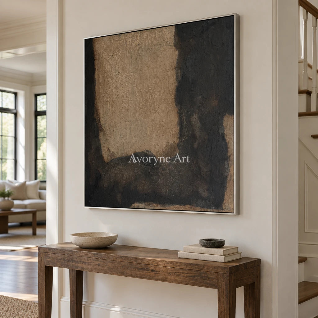 Aster Branch: Umber Glow Abstract — entry silver