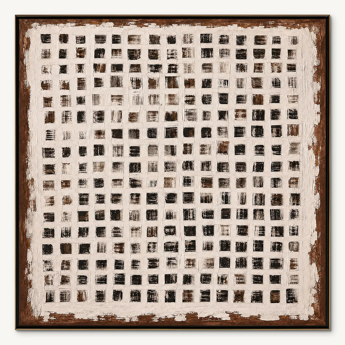 Urban Grid: Textured Geometric Wall Art - main