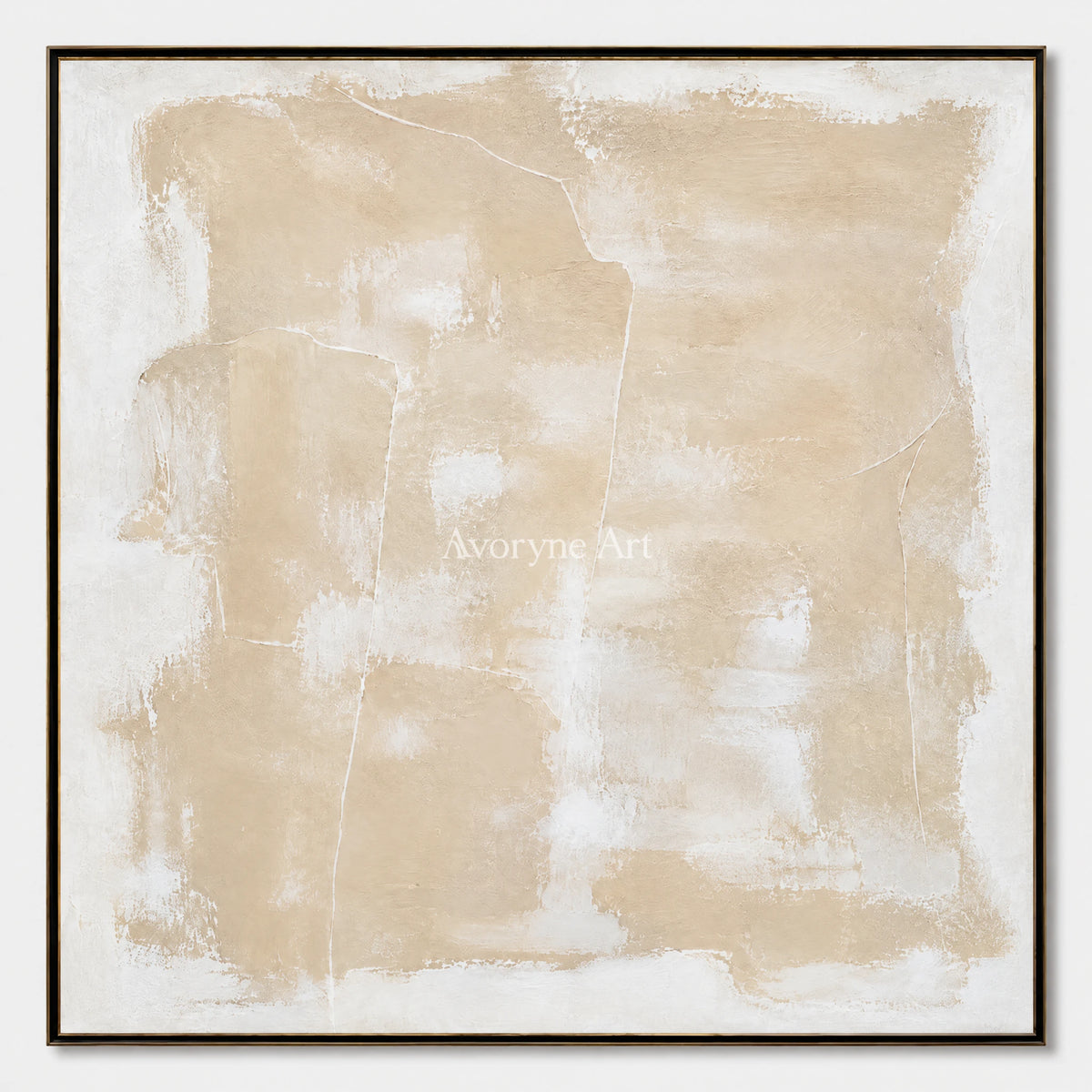 Sand Whisper: Wabi-Sabi Beige Abstract Wall Art — primary