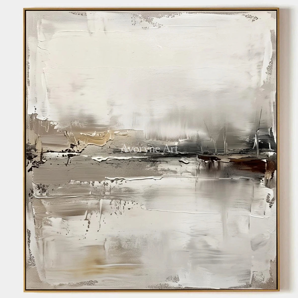 Bright Trace, hand-painted waterside landscape wall art by Ingrid Solberg