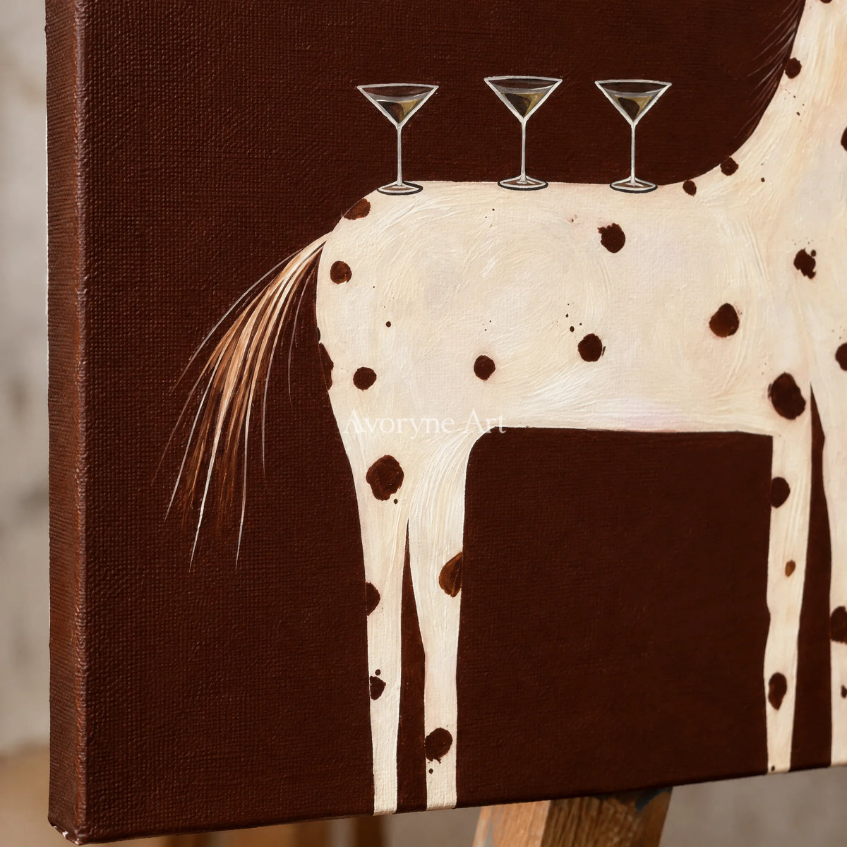 Ivory Soft Passage: Whimsical Animal Art — detail easel