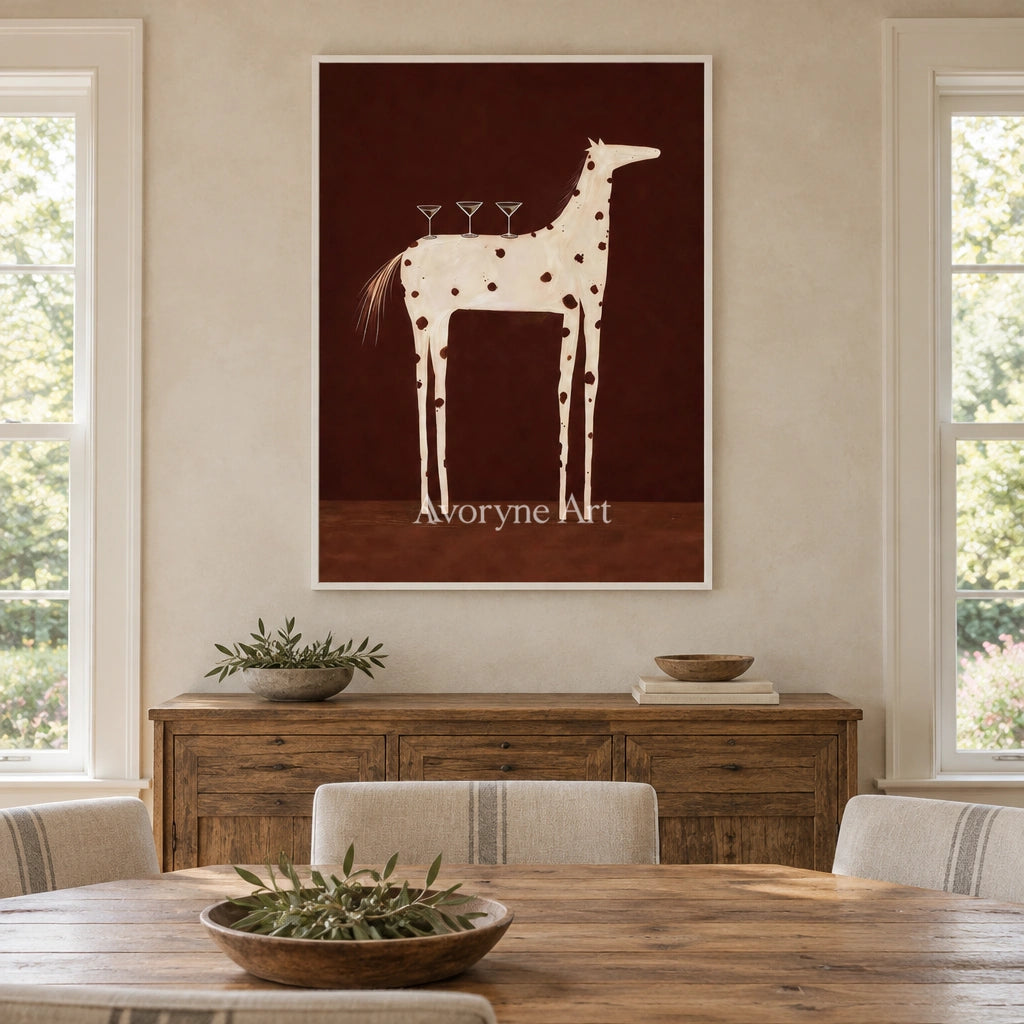 Ivory Soft Passage: Whimsical Animal Art — dining white